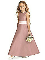 Front View Thumbnail - Neu Nude & Blush Flower Girl Dress FL4062