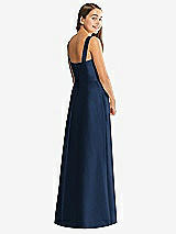 Rear View Thumbnail - Midnight Navy Alfred Sung Junior Bridesmaid Style JR544