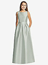 Front View Thumbnail - Willow Green Alfred Sung Junior Bridesmaid Style JR544