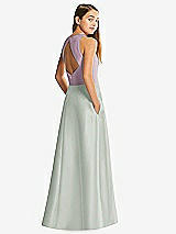 Front View Thumbnail - Willow Green & Suede Rose Alfred Sung Junior Bridesmaid Style JR545
