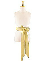 Front View Thumbnail - Maize Satin Twill Flower Girl Sash