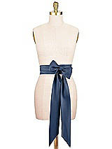 Alt View 1 Thumbnail - Midnight Navy Satin Twill Wedding Sash