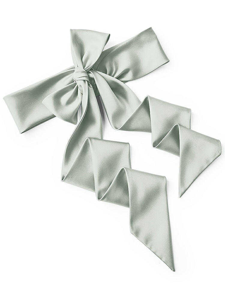 Back View - Willow Green Satin Twill Wedding Sash