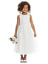 Front View Thumbnail - Ivory Flower Girl Dress FL4065