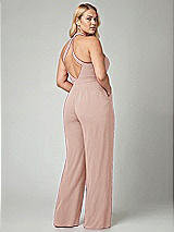 Alt View 2 Thumbnail - Toasted Sugar V-Neck Backless Pleated Front Jumpsuit