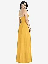 Rear View Thumbnail - NYC Yellow Strapless Notch Chiffon Maxi Dress