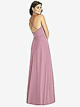 Rear View Thumbnail - Dusty Pink Criss Cross Back A-Line Maxi Dress