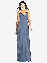 Front View Thumbnail - Larkspur Blue Criss Cross Back A-Line Maxi Dress