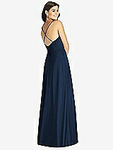 Rear View Thumbnail - Midnight Navy Criss Cross Back A-Line Maxi Dress