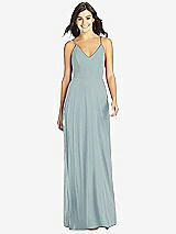 Front View Thumbnail - Morning Sky Criss Cross Back A-Line Maxi Dress