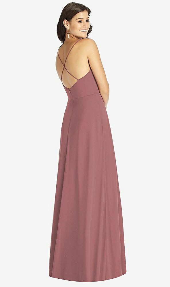 Back View - Rosewood Criss Cross Back A-Line Maxi Dress