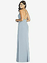 Rear View Thumbnail - Mist Criss Cross Back Mermaid Wrap Dress