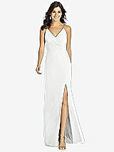 Front View Thumbnail - White Criss Cross Back Mermaid Wrap Dress