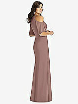 Rear View Thumbnail - Sienna Ruffle Cold-Shoulder Mermaid Maxi Dress