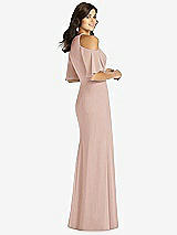 Rear View Thumbnail - Toasted Sugar Ruffle Cold-Shoulder Mermaid Maxi Dress