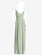 Front View Thumbnail - Vintage Primrose Sage Sleeveless Pleated Skirt Maxi Dress with Pockets