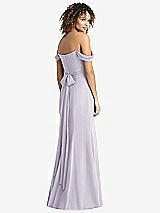 Rear View Thumbnail - Moondance Off-the-Shoulder Criss Cross Bodice Trumpet Gown