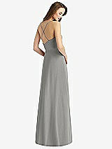 Rear View Thumbnail - Chelsea Gray Cowl Neck Criss Cross Back Maxi Dress