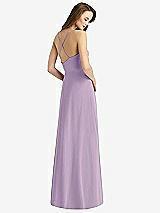 Rear View Thumbnail - Pale Purple Cowl Neck Criss Cross Back Maxi Dress