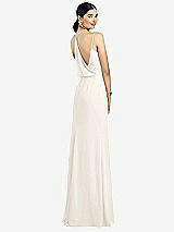 Front View Thumbnail - Ivory Draped Blouson Back Chiffon Maxi Dress