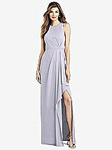 Alt View 1 Thumbnail - Silver Dove Sleeveless Chiffon Dress with Draped Front Slit