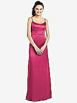 Front View Thumbnail - Shocking Slim Spaghetti Strap V-Back Trumpet Gown