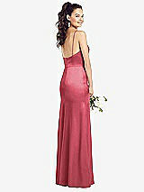 Rear View Thumbnail - Nectar Slim Spaghetti Strap Wrap Bodice Trumpet Gown