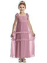 Front View Thumbnail - Dusty Pink Flower Girl Dress FL4071