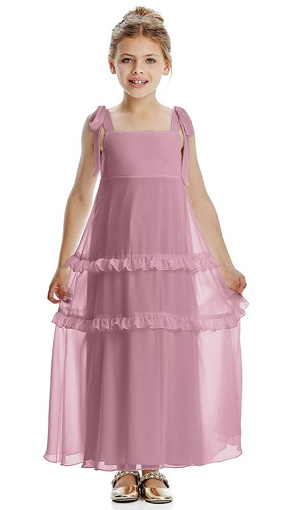 Front View - Dusty Pink Flower Girl Dress FL4071