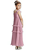 Rear View Thumbnail - Dusty Pink Flower Girl Dress FL4071