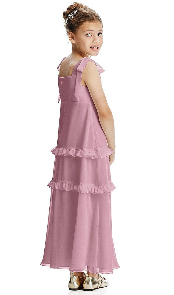 Back View - Dusty Pink Flower Girl Dress FL4071