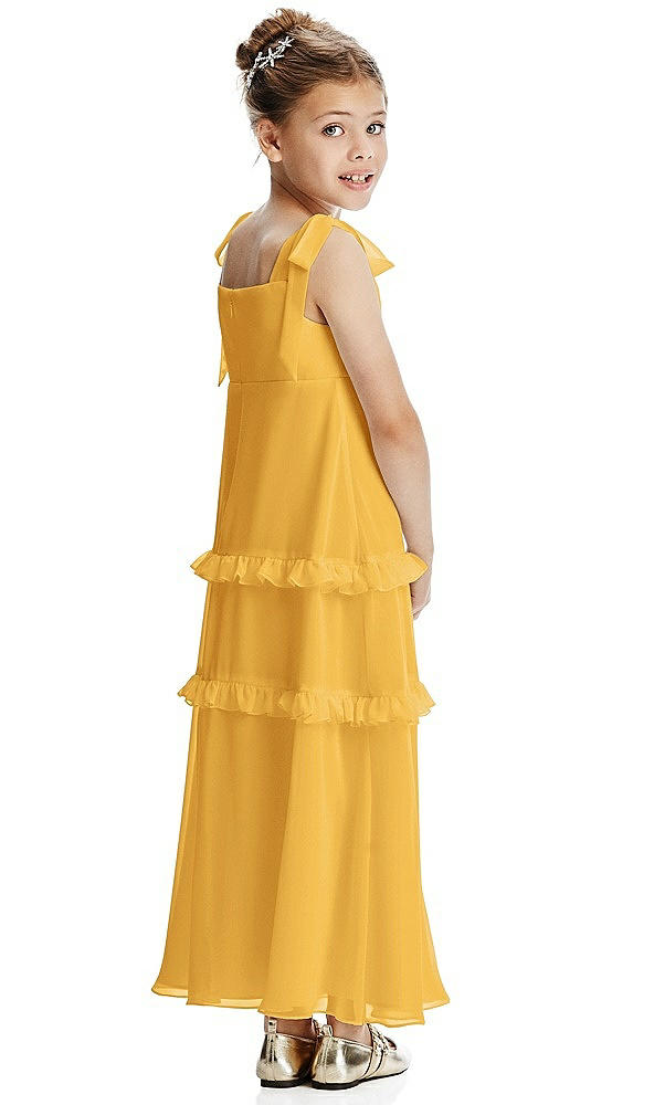 Back View - NYC Yellow Flower Girl Dress FL4071