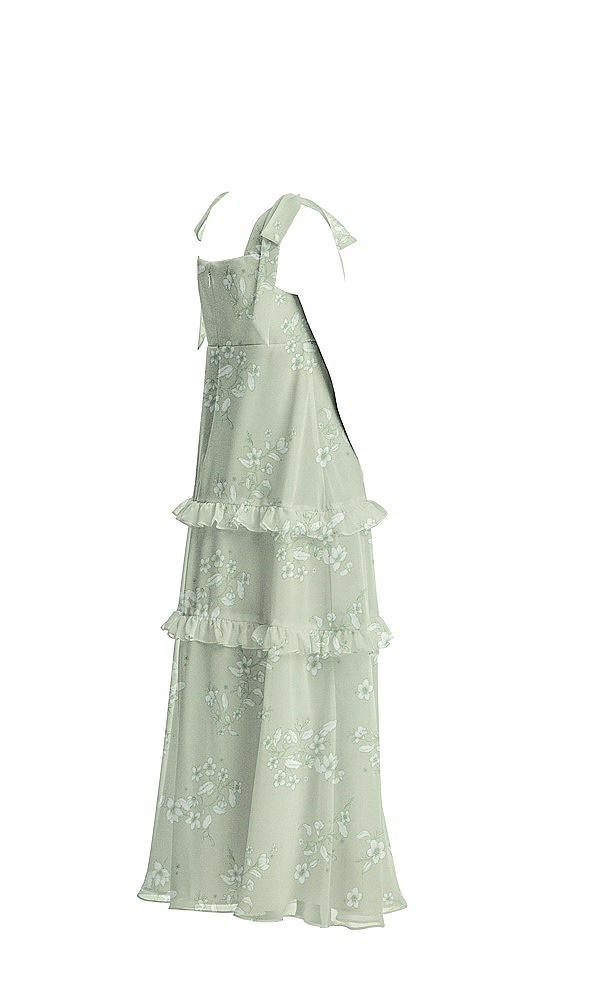 Back View - Vintage Primrose Sage Flower Girl Dress FL4071