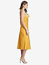 Side View Thumbnail - NYC Yellow Cowl-Neck Convertible Midi Slip Dress - Piper