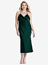 Alt View 2 Thumbnail - Evergreen Cowl-Neck Convertible Midi Slip Dress - Piper