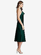 Side View Thumbnail - Evergreen Cowl-Neck Convertible Midi Slip Dress - Piper