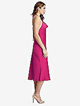 Side View Thumbnail - Think Pink Cowl-Neck Convertible Midi Slip Dress - Piper