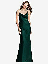 Rear View Thumbnail - Evergreen Cowl-Neck Convertible Maxi Slip Dress - Reese