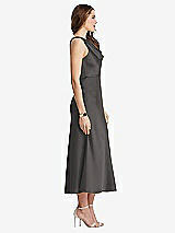 Side View Thumbnail - Caviar Gray Cowl-Neck Midi Tank Dress - Esme