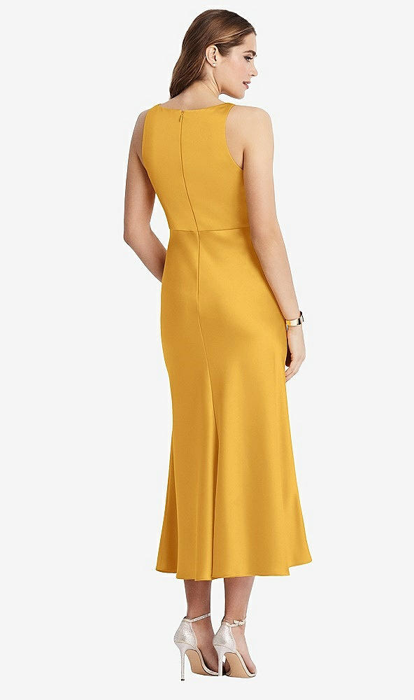 Back View - NYC Yellow Cowl-Neck Midi Tank Dress - Esme