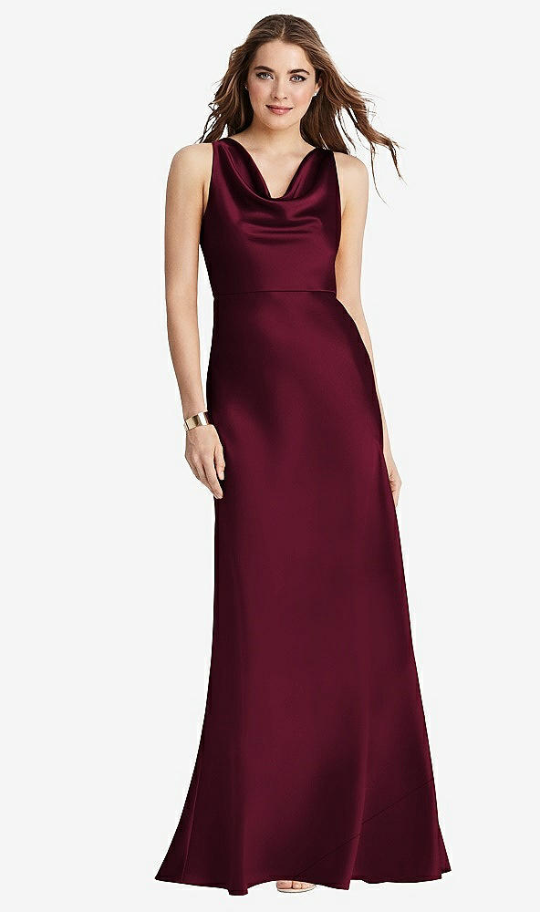 Front View - Cabernet Cowl-Neck Maxi Tank Dress - Nova