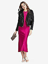 Alt View 1 Thumbnail - Think Pink Tie Neck Cutout Midi Tank Dress - Lou