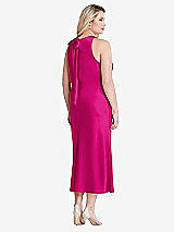 Alt View 3 Thumbnail - Think Pink Tie Neck Cutout Midi Tank Dress - Lou