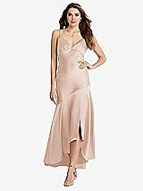 Front View Thumbnail - Cameo Asymmetrical Drop Waist High-Low Slip Dress - Devon