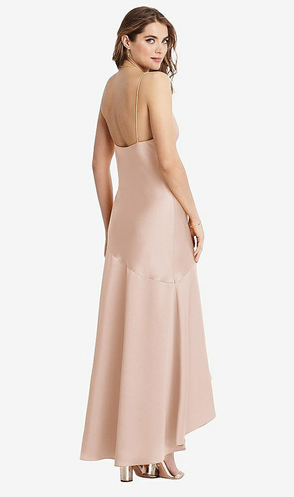 Back View - Cameo Asymmetrical Drop Waist High-Low Slip Dress - Devon