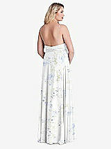 Alt View 2 Thumbnail - Bleu Garden Chiffon Maxi Wrap Dress with Sash - Cora