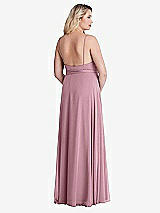 Alt View 2 Thumbnail - Dusty Pink Chiffon Maxi Wrap Dress with Sash - Cora