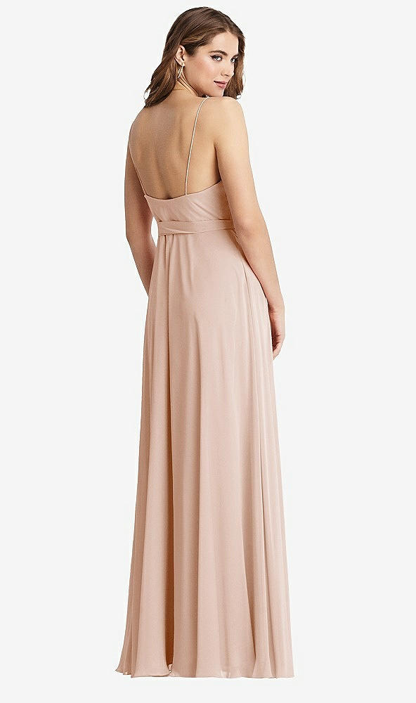 Back View - Cameo Chiffon Maxi Wrap Dress with Sash - Cora