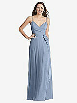 Front View Thumbnail - Cloudy Chiffon Maxi Wrap Dress with Sash - Cora