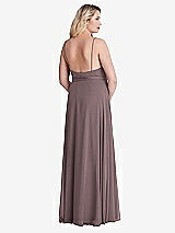 Alt View 2 Thumbnail - French Truffle Chiffon Maxi Wrap Dress with Sash - Cora